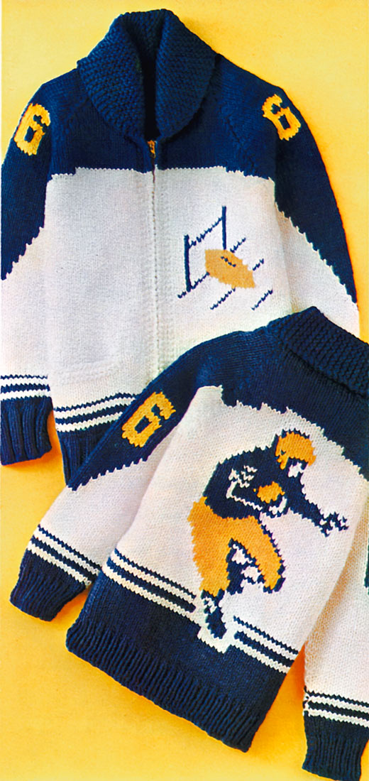 Ladies' and Youth Football Cardigan Pattern