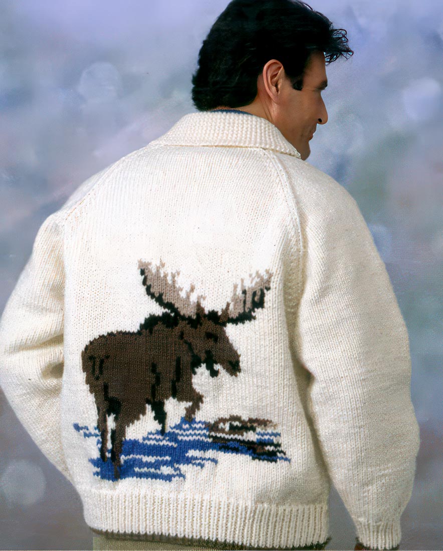 Men's Moose Cardigan Pattern
