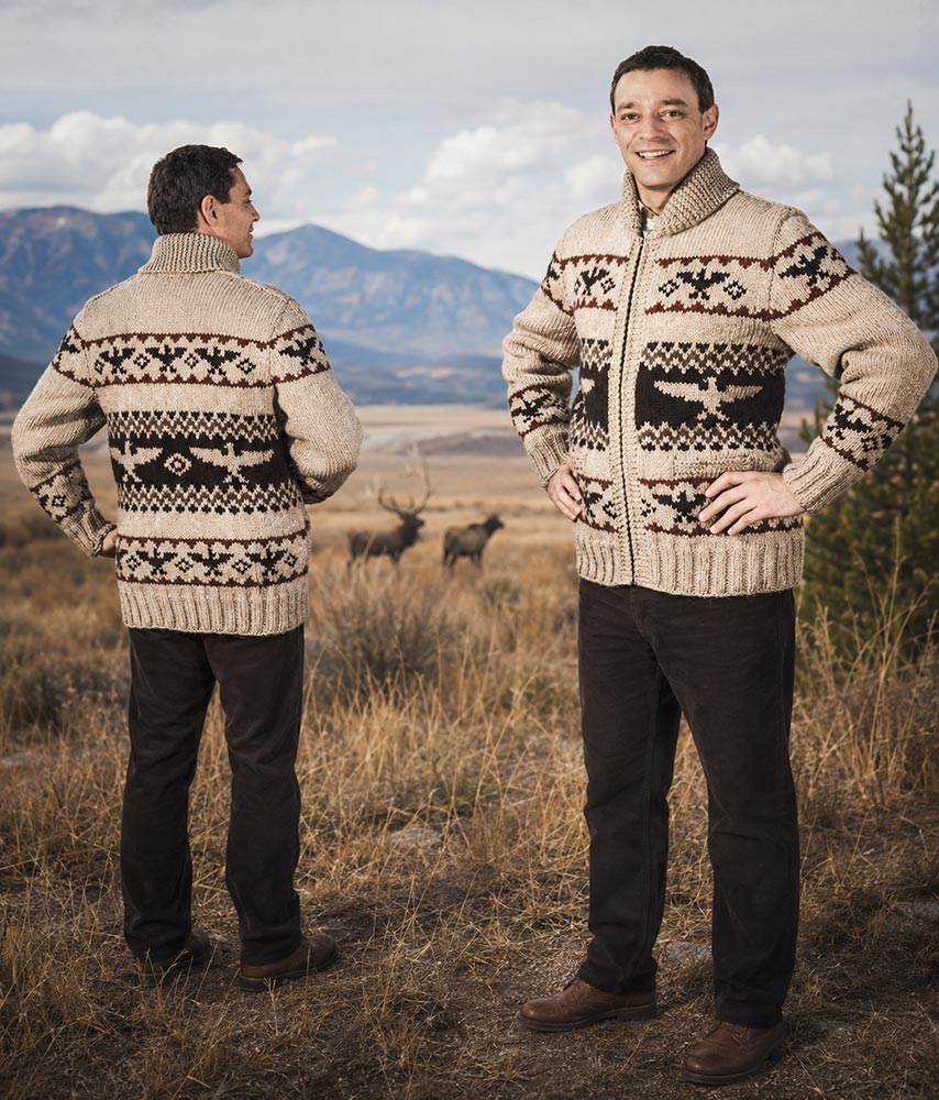 Modèle de cardigan pour hommes Thunderbird