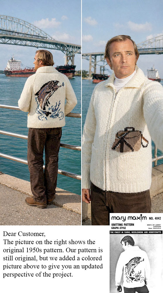 Modèle de cardigan poisson pour homme ou femme