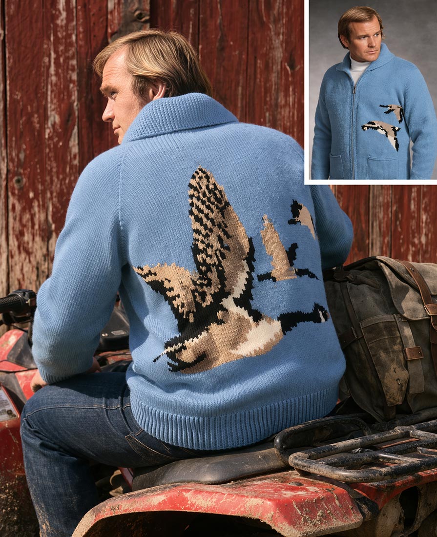 Patron de cardigan d'oie pour homme ou femme