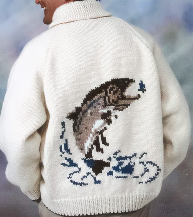 Modèle de cardigan de poisson pour hommes
