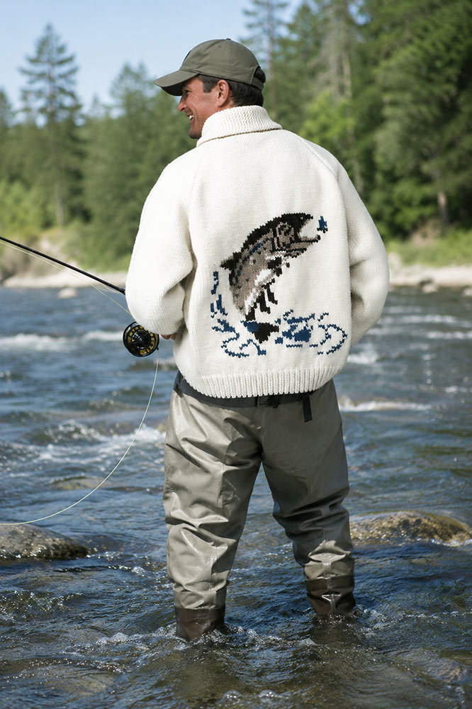 Men's Fish Cardigan Pattern