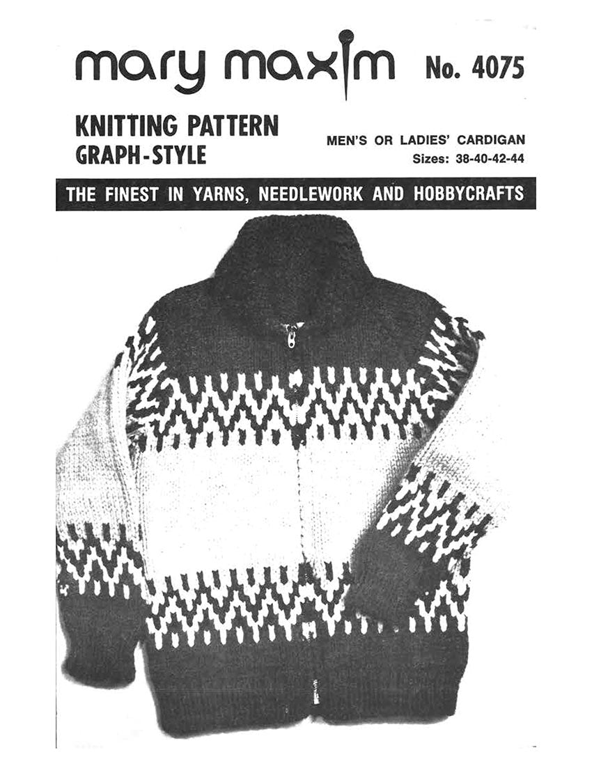 Adult's Geometric Cardigan Pattern
