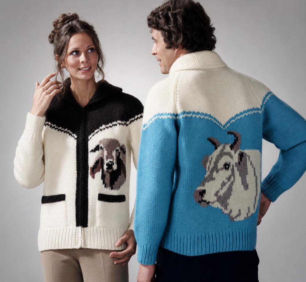 Ladies' or Youth's Brahma or Charolais Cardigan Pattern