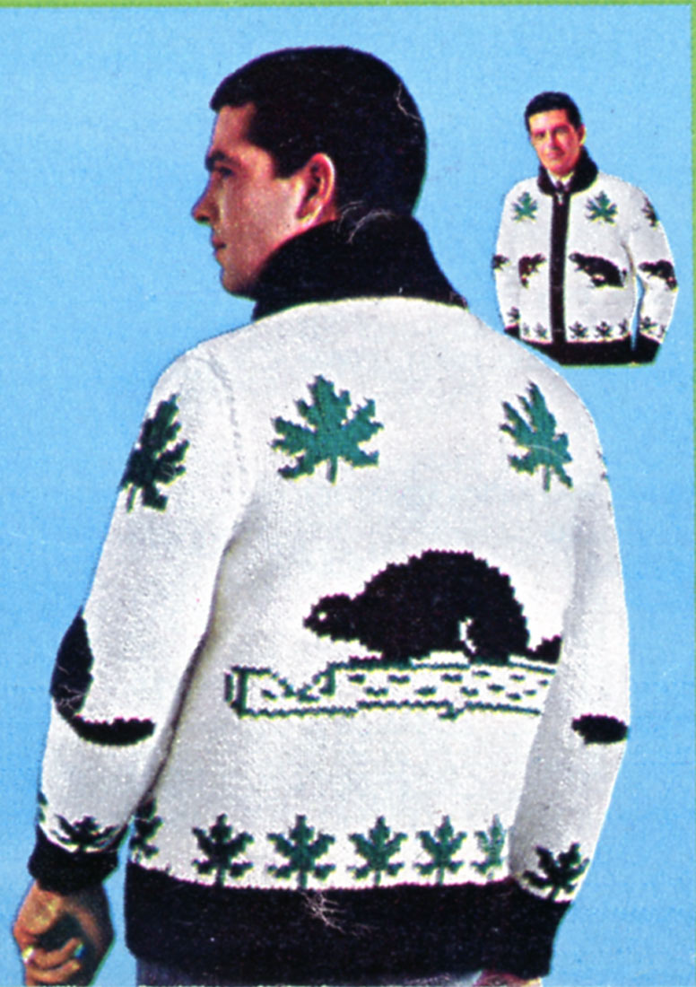 Canadian Beaver Cardigan or Pullover Pattern