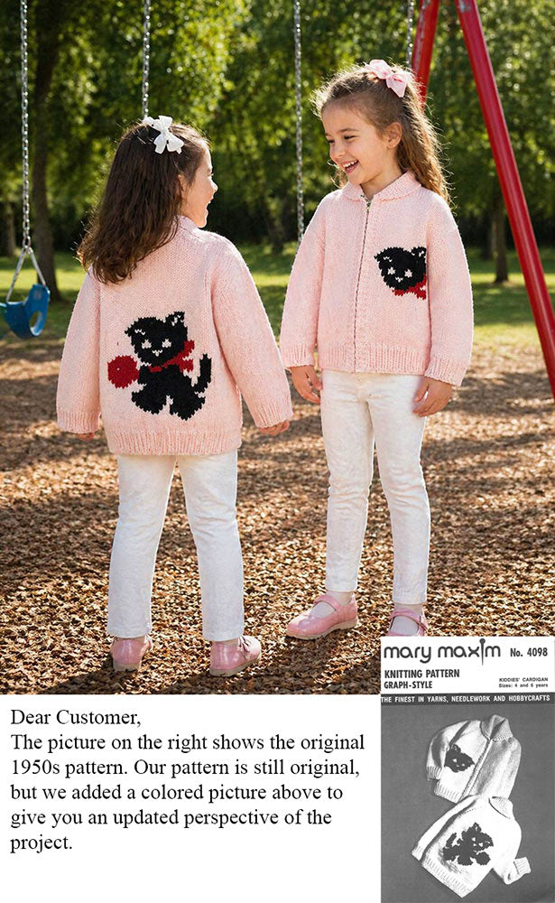 Modèle de cardigan chaton