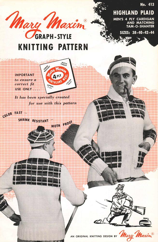 Cardigan à carreaux Highland et Tam assorti - O - Shanter Pattern