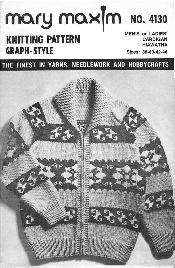 Patron de cardigan Hiawatha pour homme ou femme