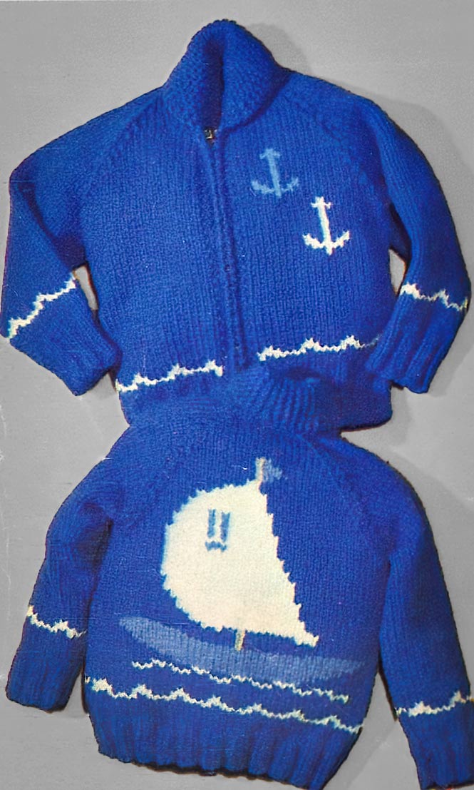Patron de cardigan voilier pour enfants