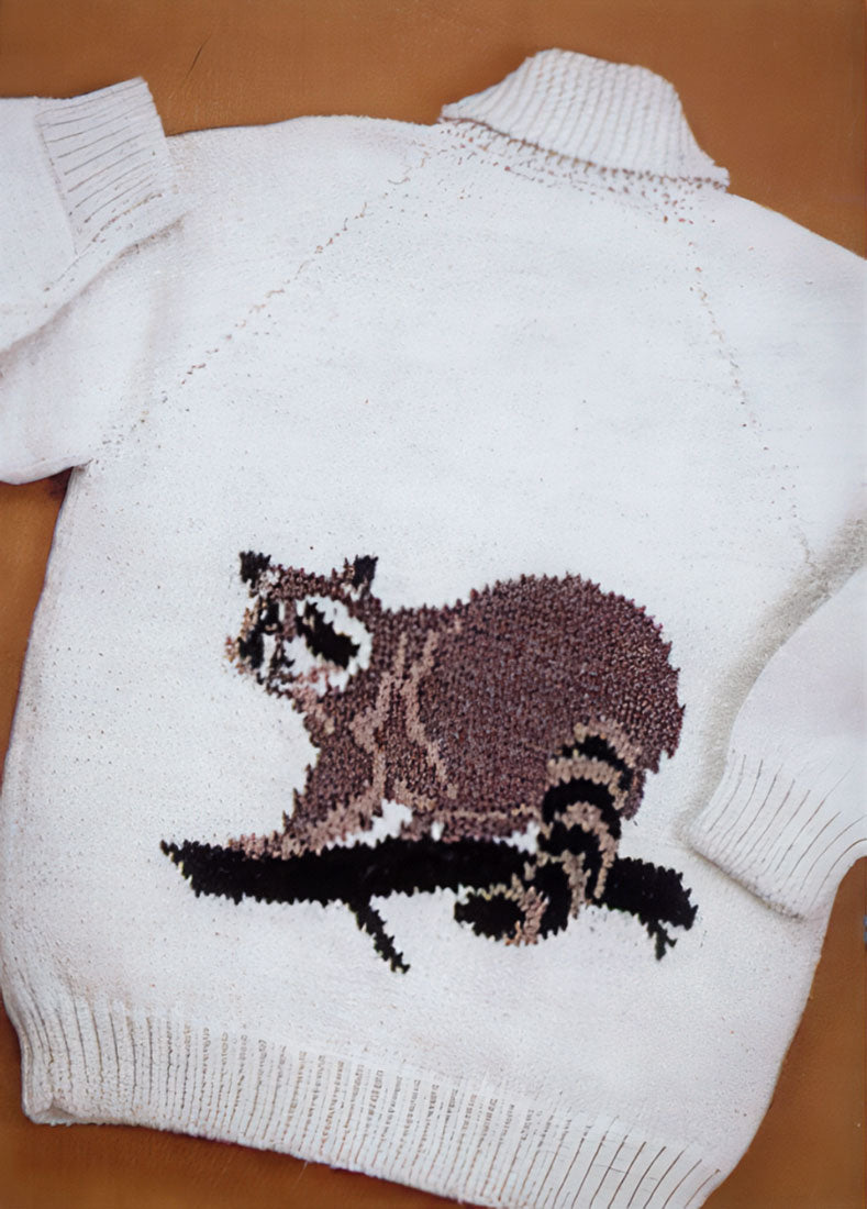 Child's Ricky Raccoon Cardigan Pattern