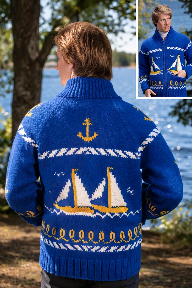 Modèle de cardigan pour dames ou jeunes Sailing Time