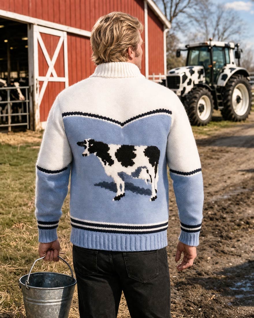 Holstein Cow Cardigan Pattern