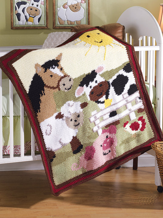 Farm Yard Friends Blanket Pattern