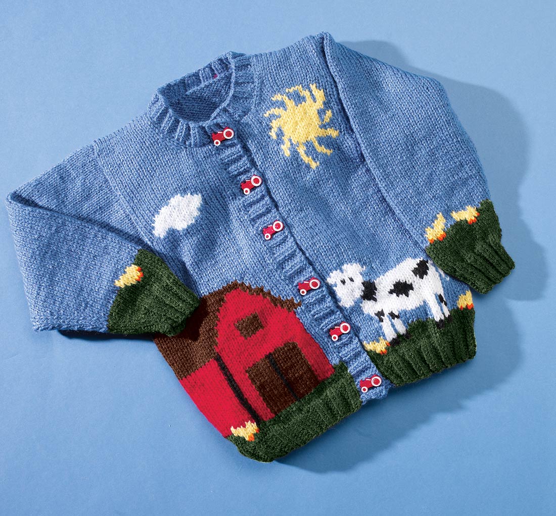 Modèle de cardigan de cour de ferme