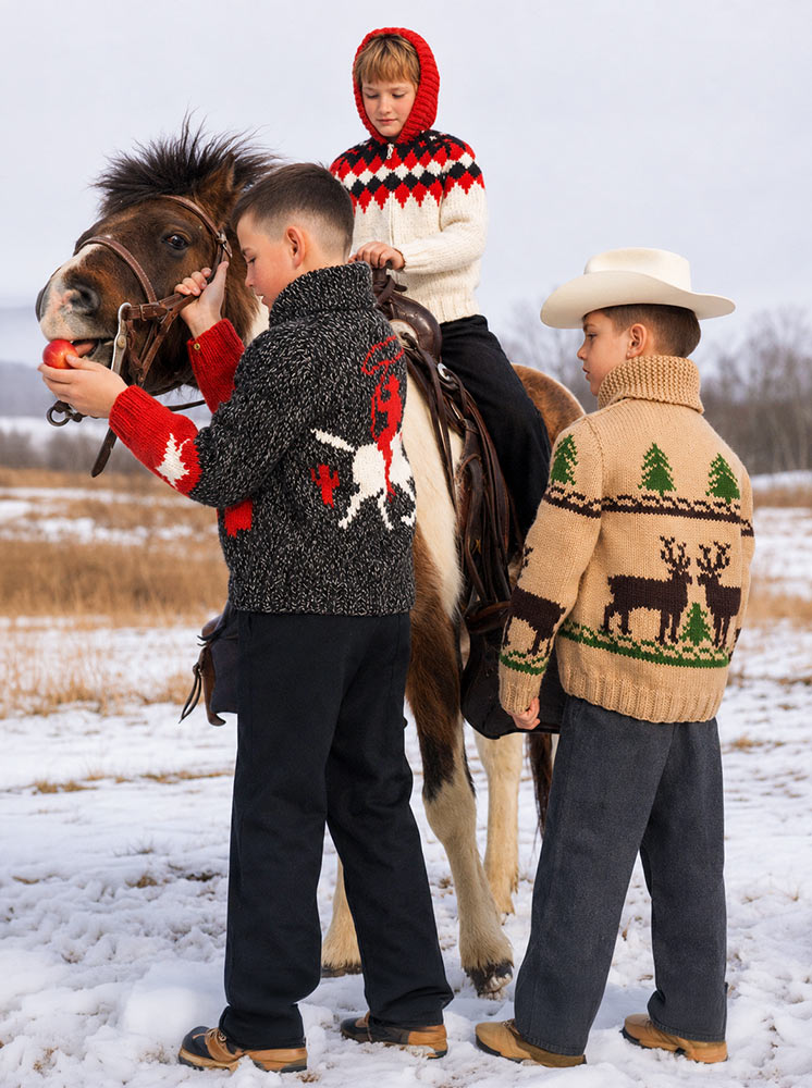 Child's Reindeer Cardigan Pattern