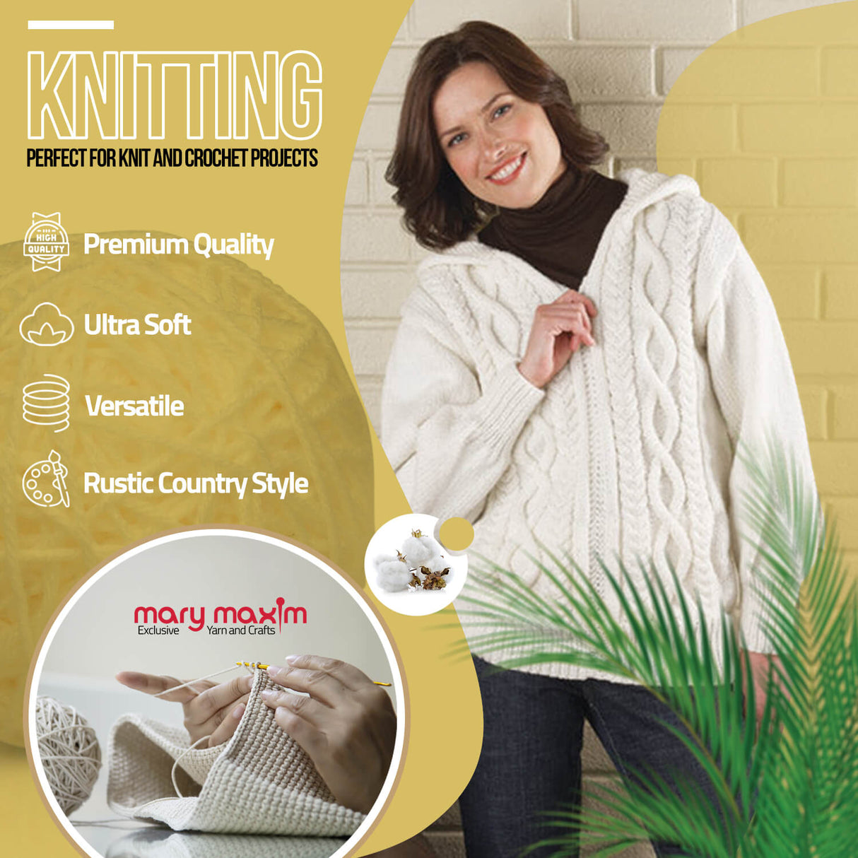 Mary Maxim Aran Irish Twist Yarn