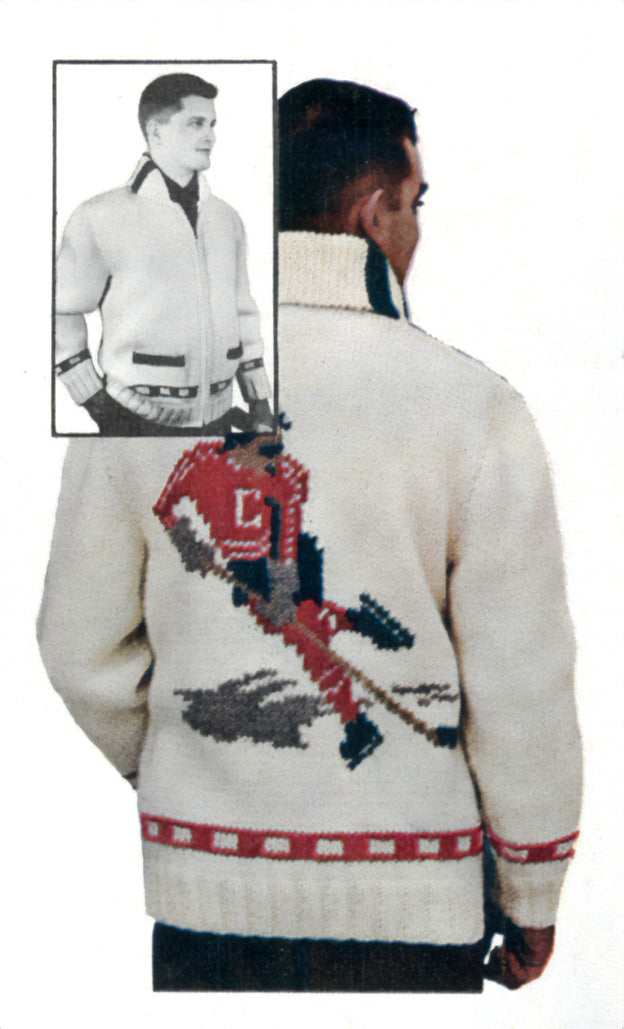 Adult's Hockey Cardigan Pattern