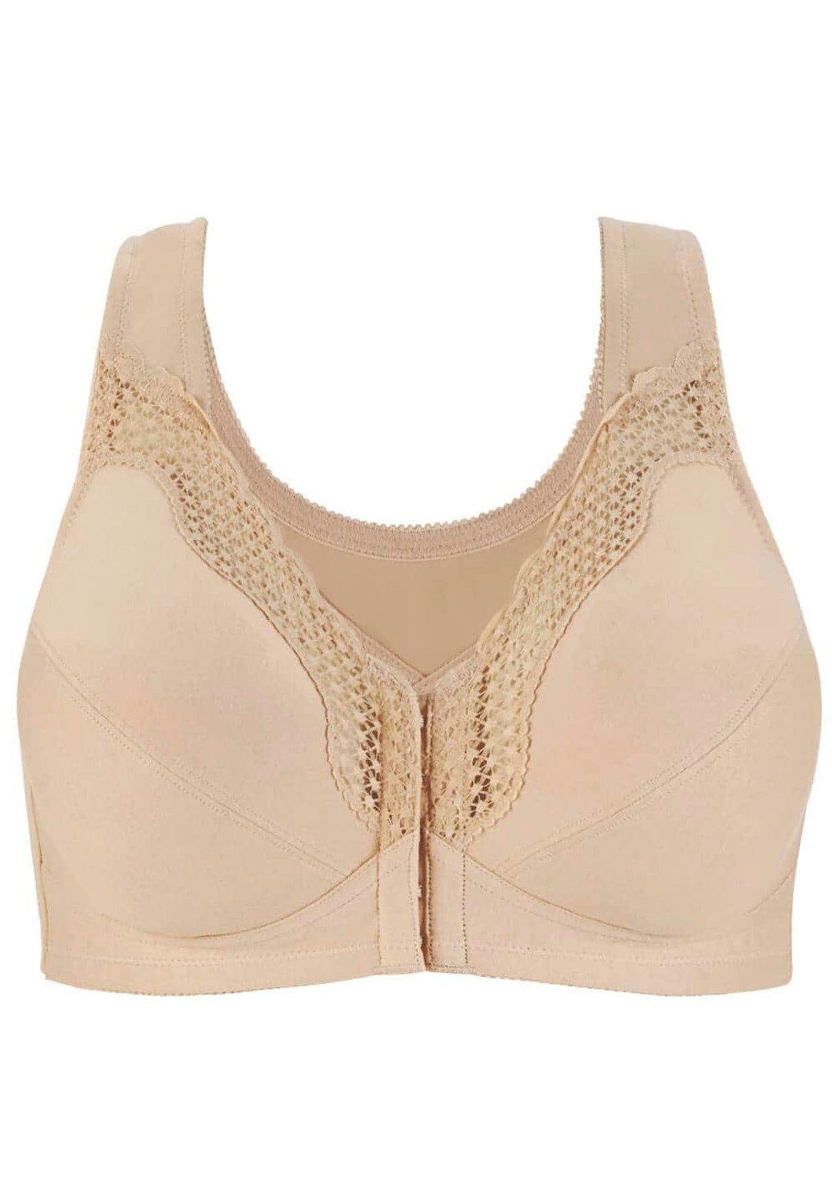 FULLY® Front Close Cotton Posture Bra with Lace