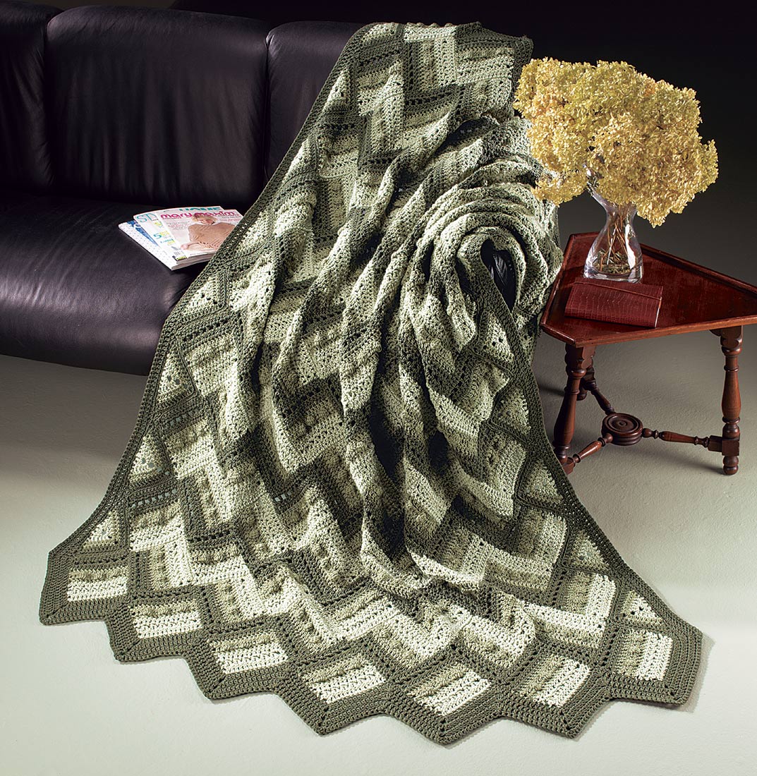 Peaks and Valleys Afghan Pattern