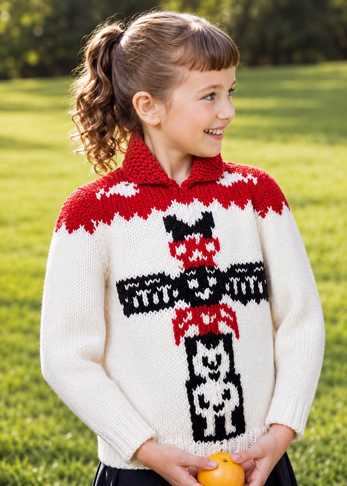 Modèle de cardigan totem