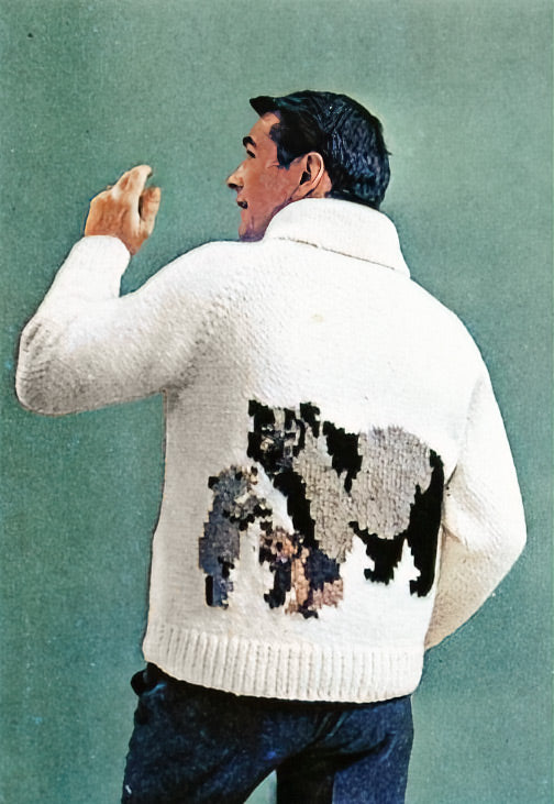 Ladies' or Youth's Bear and Cubs Cardigan Pattern