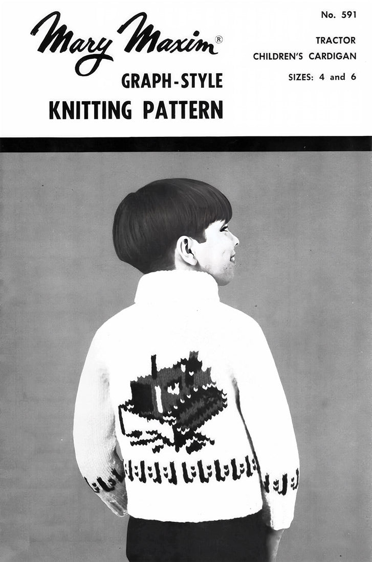 Children's Tractor Cardigan Pattern