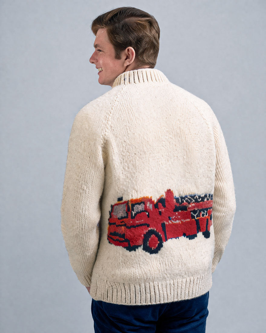 Modèle de cardigan pour camion de pompiers