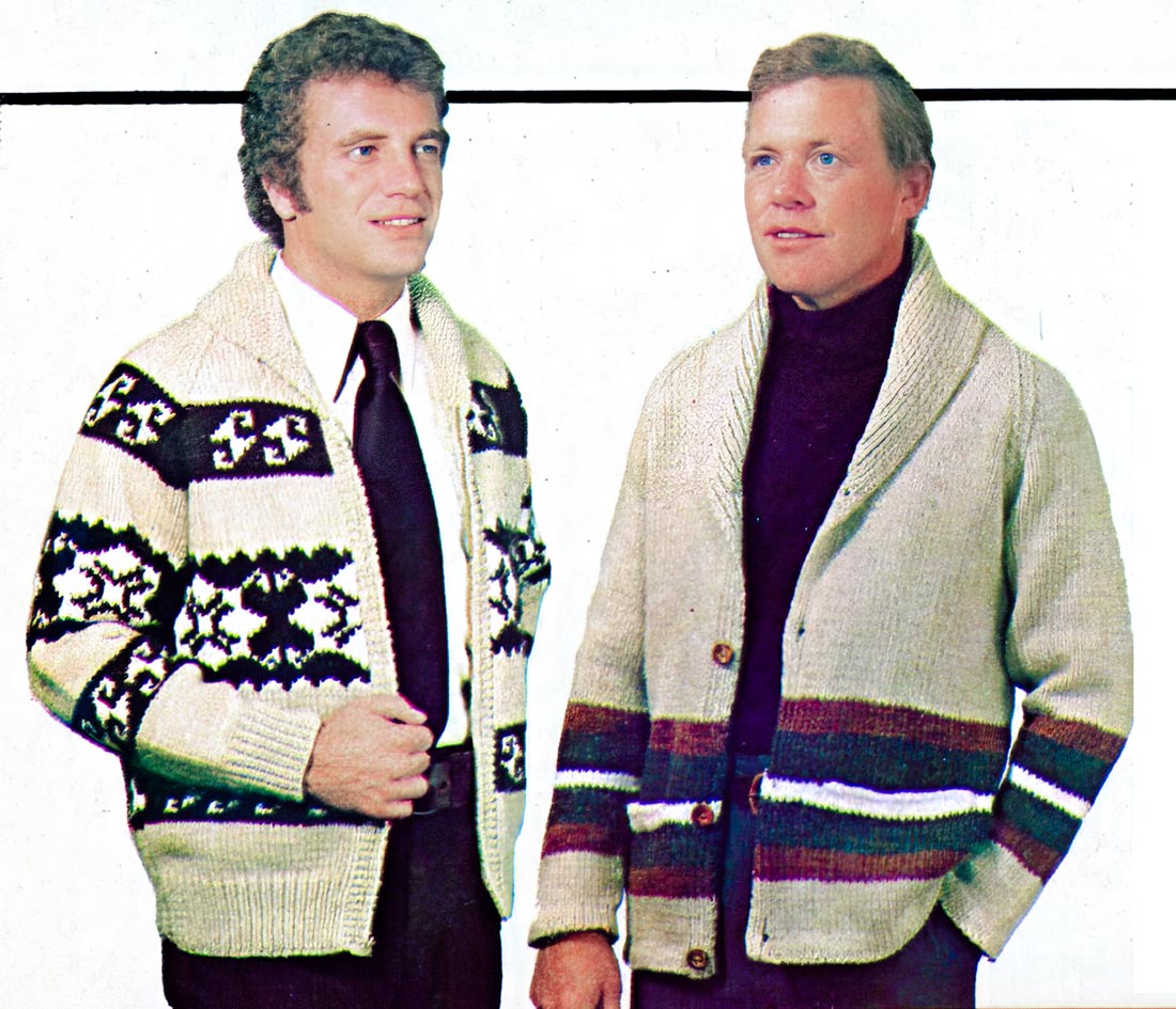 Patron de cardigan Hiawatha pour homme ou femme