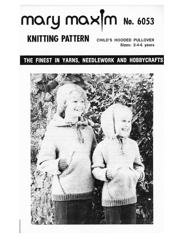 Child's Hooded Pullover Pattern