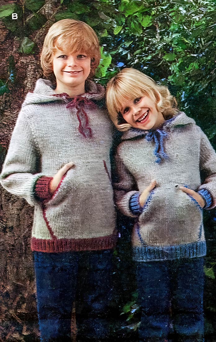 Modèle de pull à capuche pour enfants