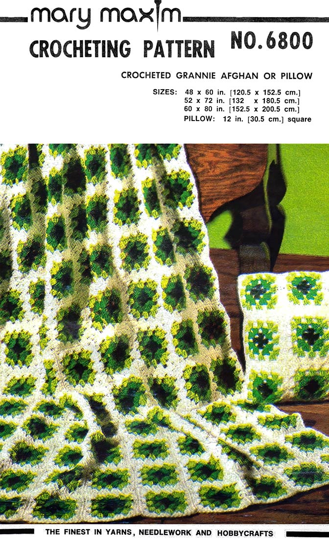 Crocheted Grannie Afghan or Pillow Pattern