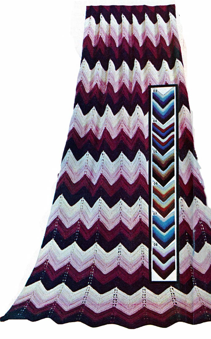 Modèle afghan tricoté d’ondulation