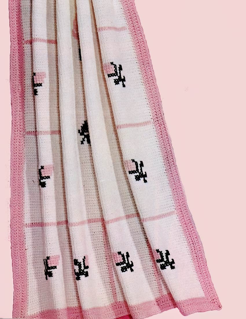 Modèle Afghan Rosebud Bébé - Crochet