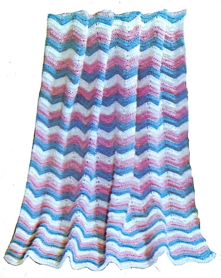 Modèle Afghan Ondulation Bébé - Crochet