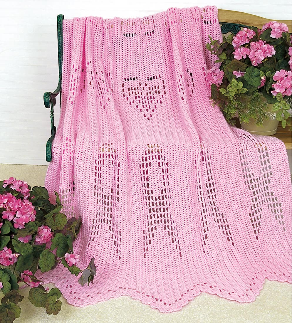 Cancer Awareness Afghan Pattern