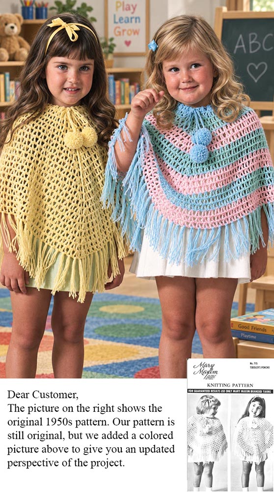 Modèle de poncho pour tout-petits