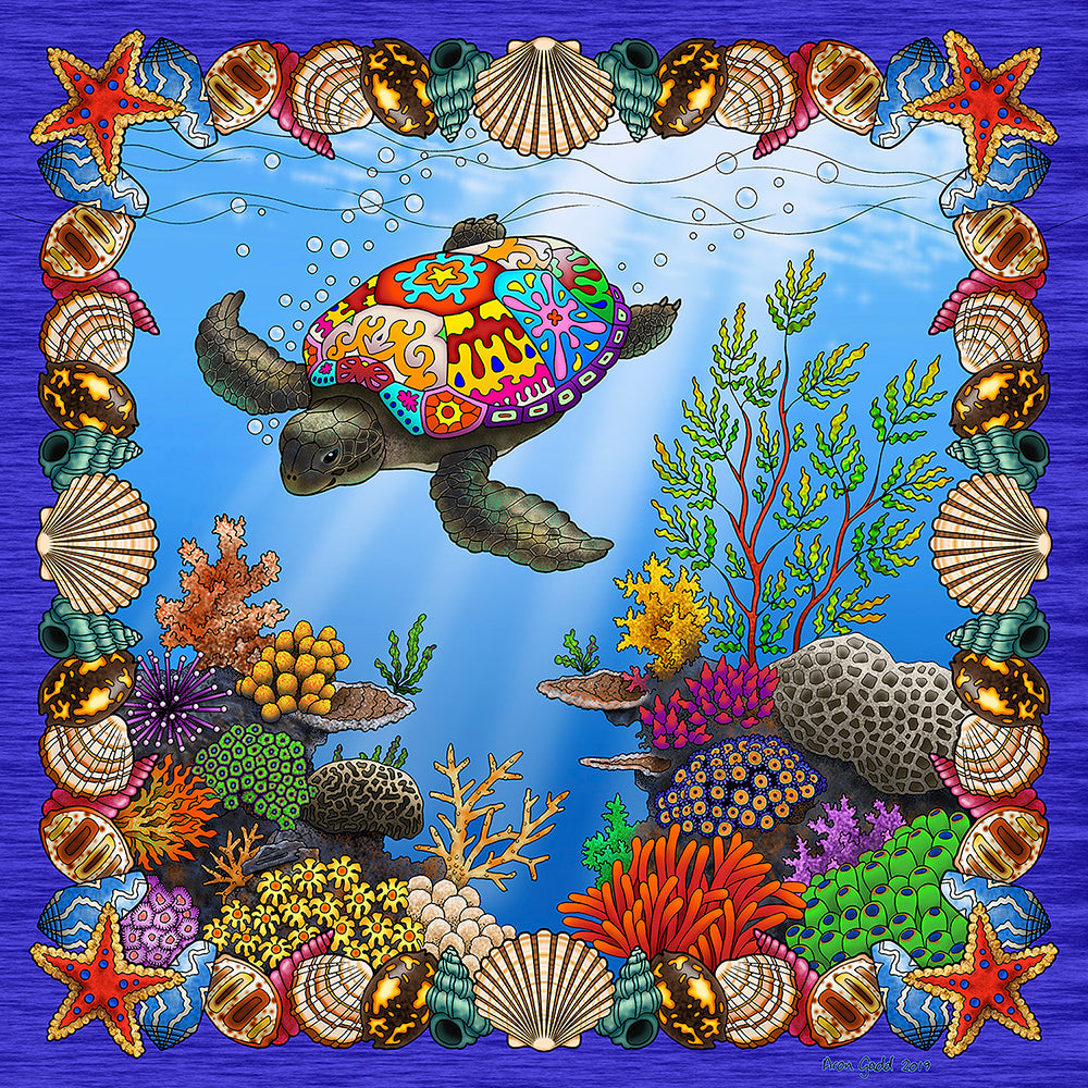 Psychedelic Turtle Jigsaw Puzzle
