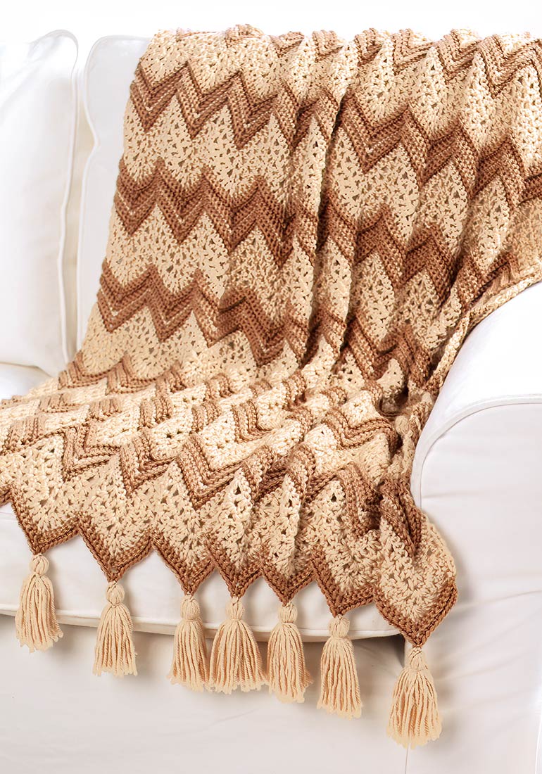 Modèle afghan d’ondulation au crochet