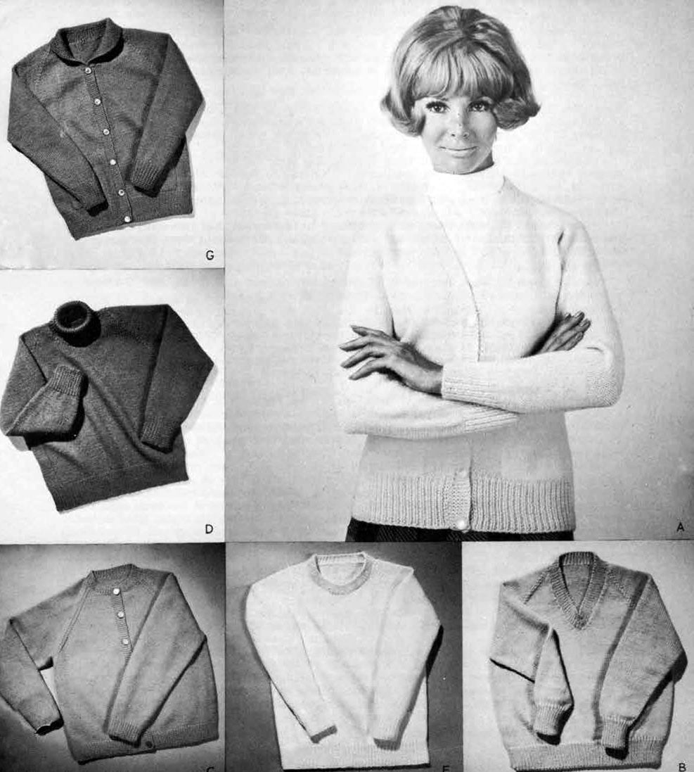 Ladies' or Youth Bowling Cardigan Pattern