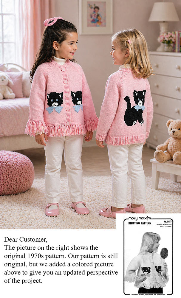 Patron de veste chaton à franges
