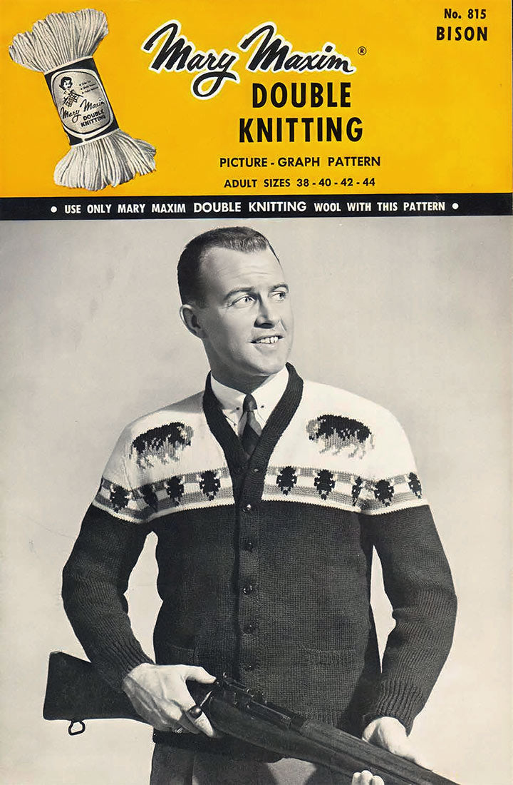 Men's Bison Cardigan Pattern