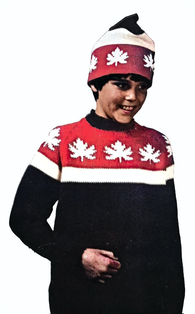 Ladies' Or Youth's Maple Leaf Ski Pullover Pattern