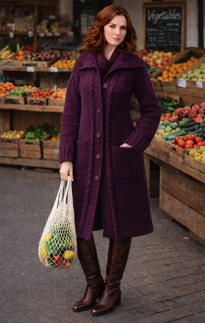 Modèle de manteau Aran
