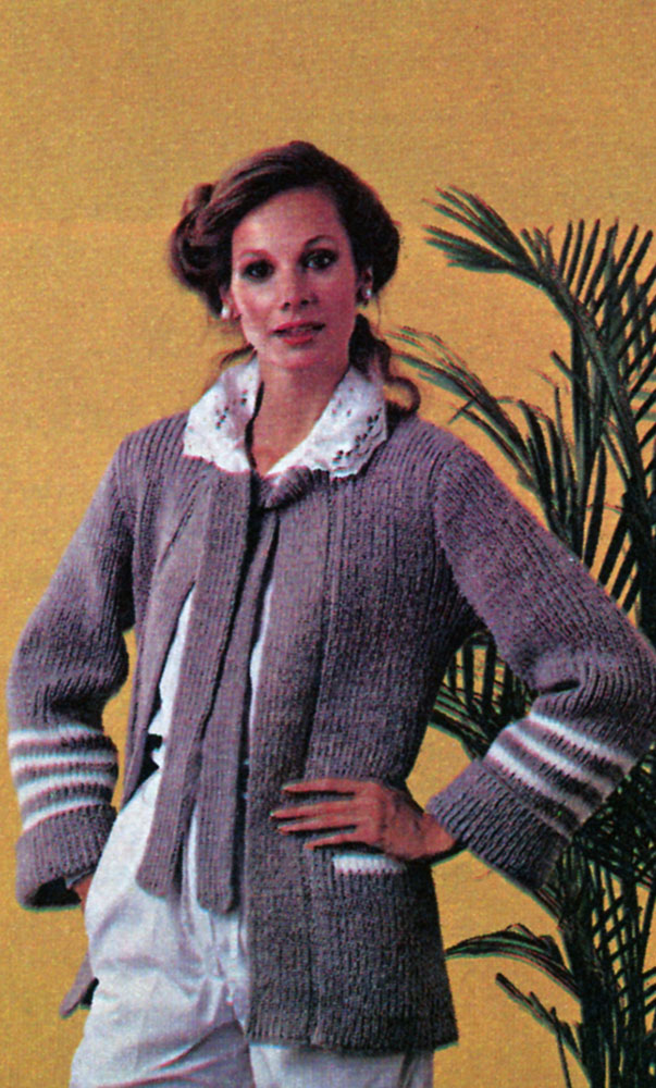 Modèle de cardigan côtelé