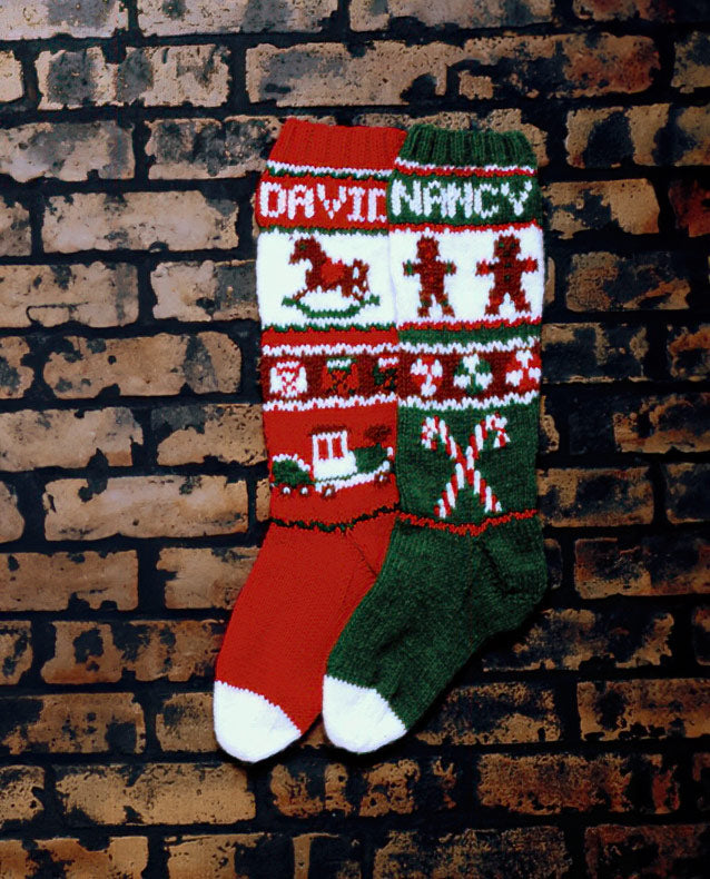 Gingerbread Men and Rocking Horse Stockings Pattern