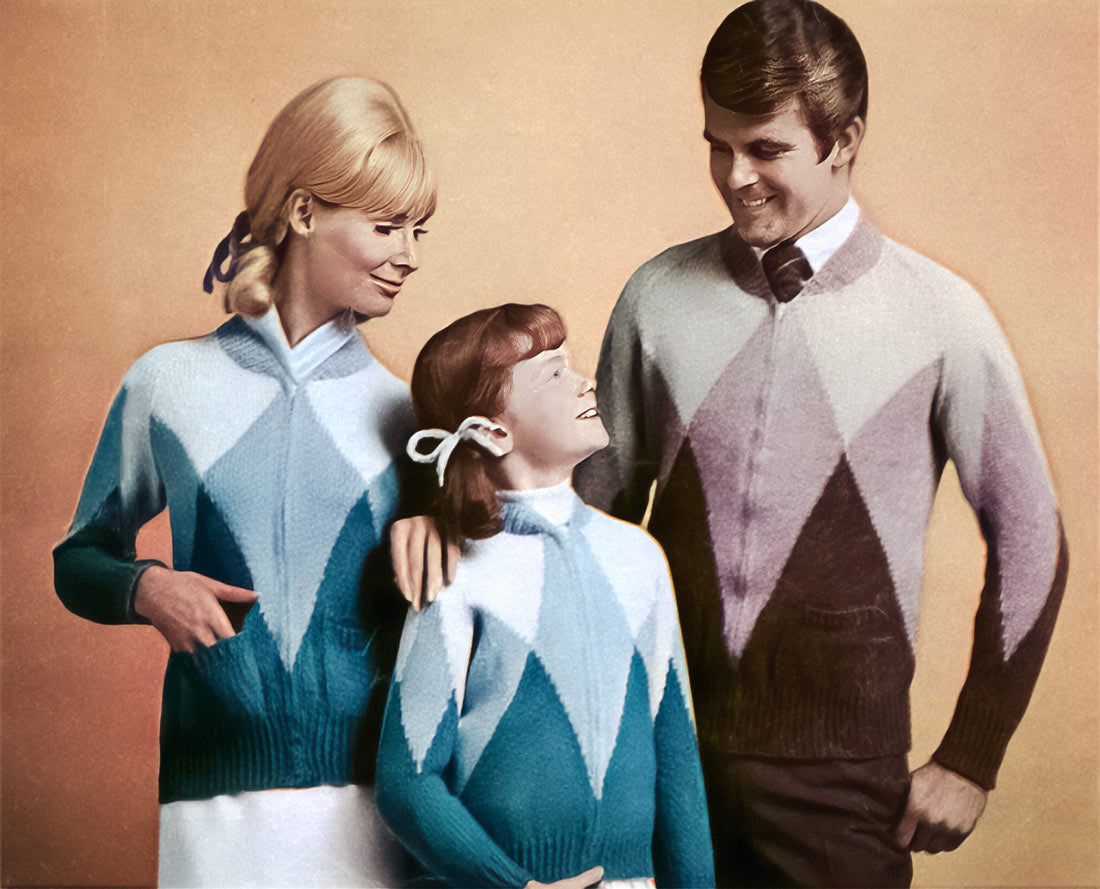 Modèle de cardigan pour hommes Harlequin