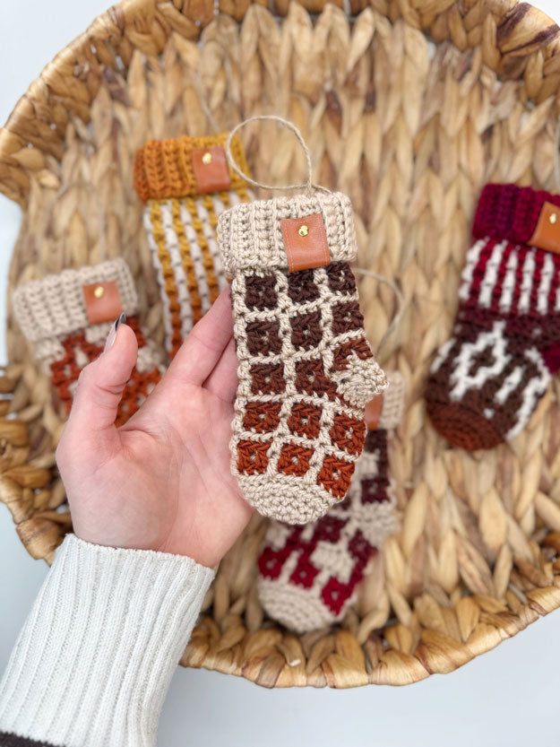 Yuletide Mosaic Mini Stockings
