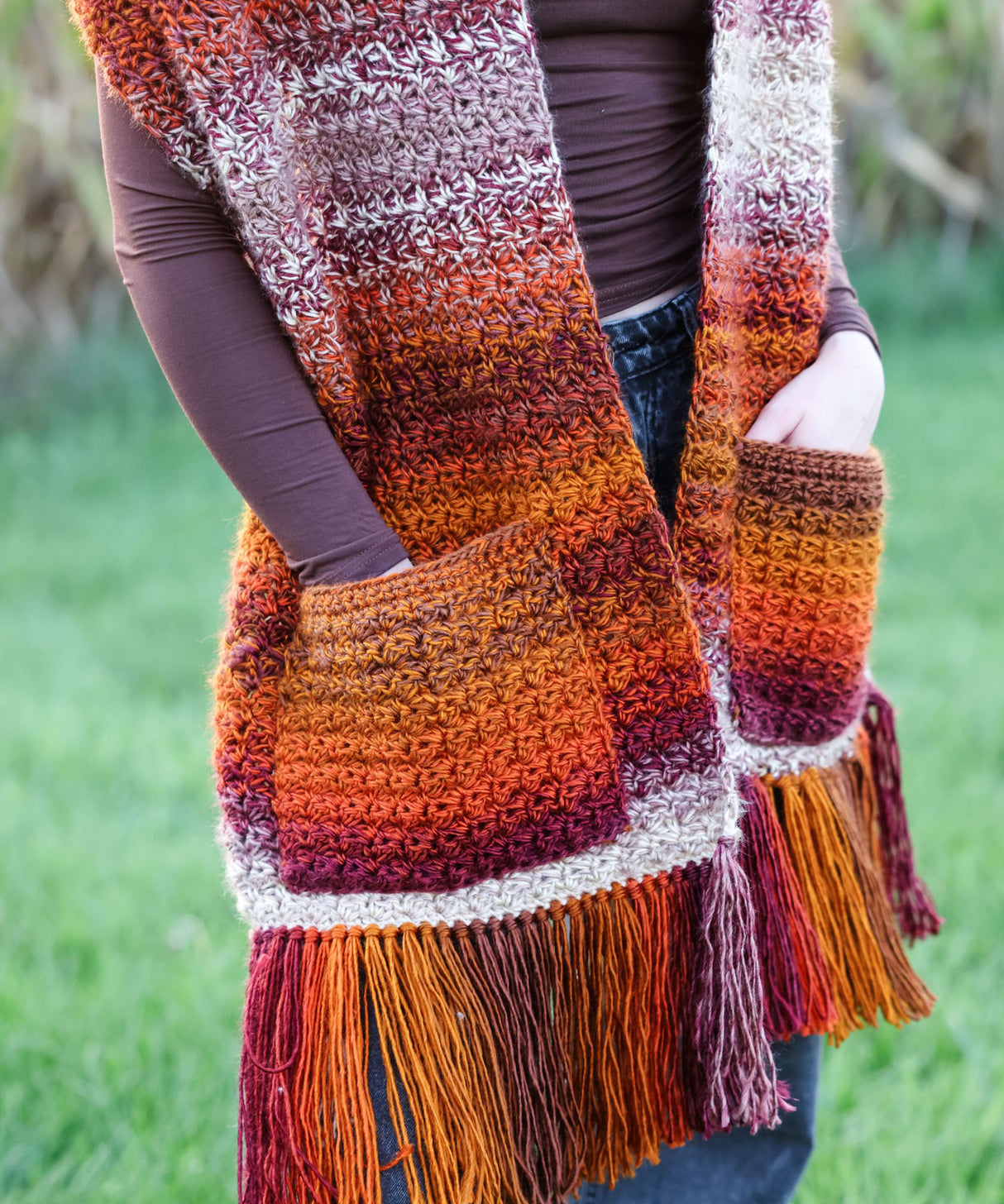 Chunky Suzette Pocket Shawl