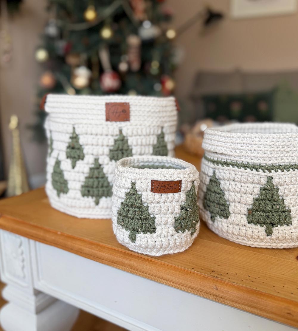 Twinkling Trees Baskets